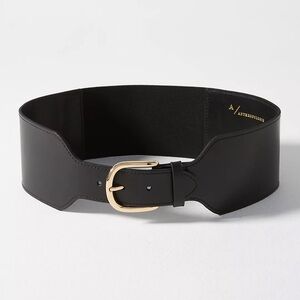 Anthropologie Tabitha Corset Wide Belt Leather Stretching